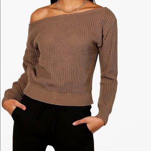 ⚡️NWT/BUNDLE⚡️Boohoo Slash Neck Crop Sweater